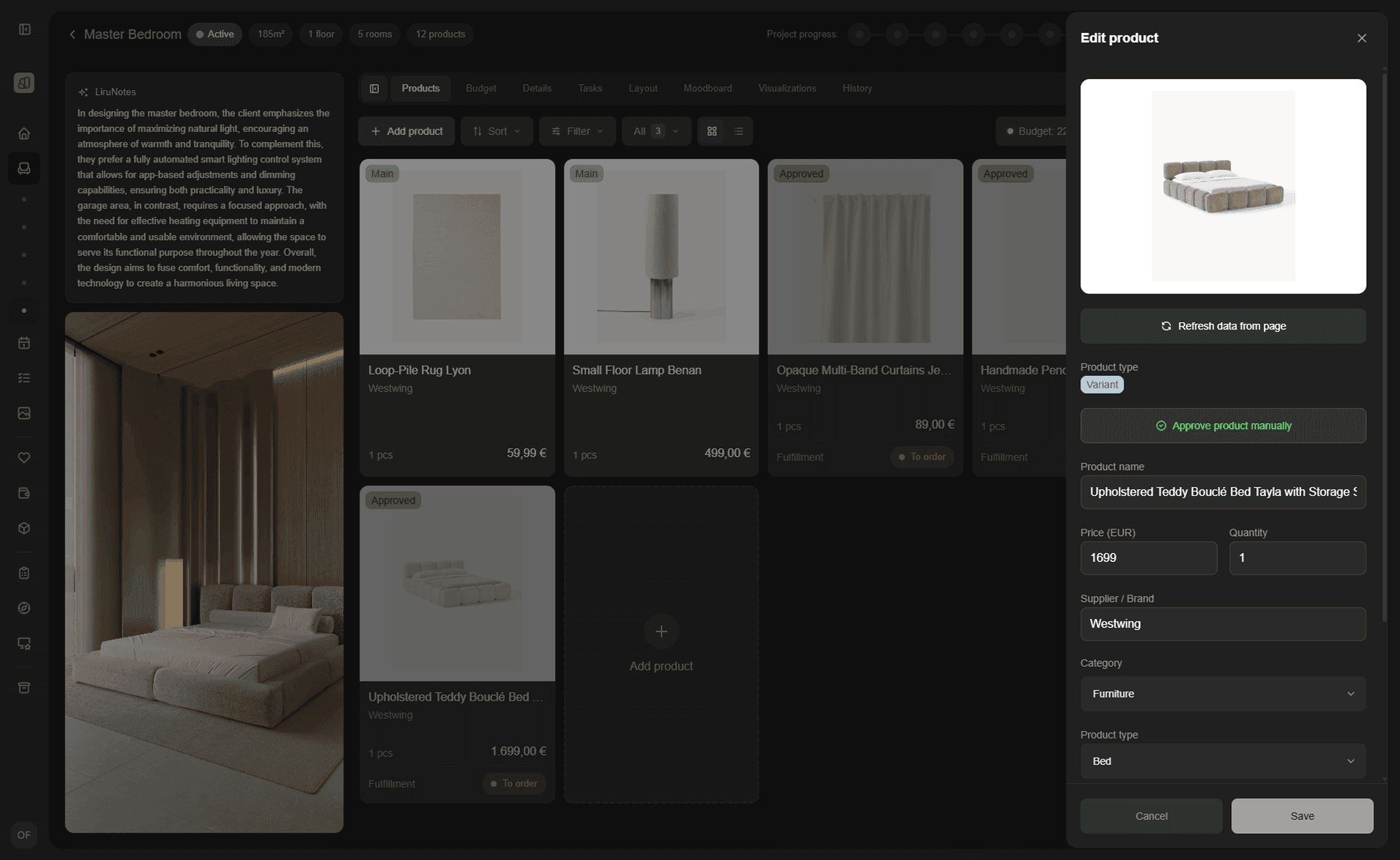Product management in project